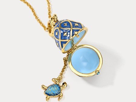 Turtle Egg Locket Necklace Hot on Sale