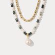 Turquoise Pearl Layered Necklace Cheap