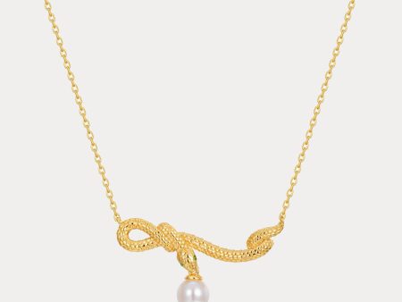 Twist Snake Pearl Necklace Cheap