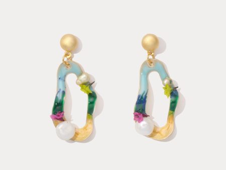 Enamel Hollow Earrings Supply