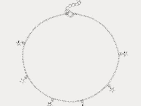 Sterling Silver Star Anklet Online now