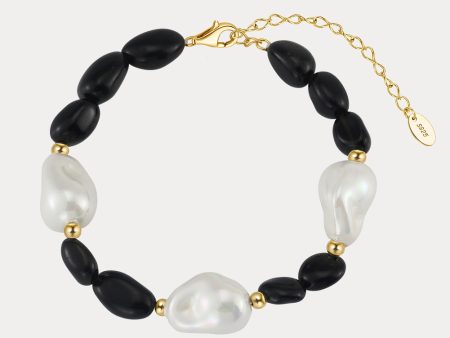 Baroque Pearl Obsidian Bracelet Sale