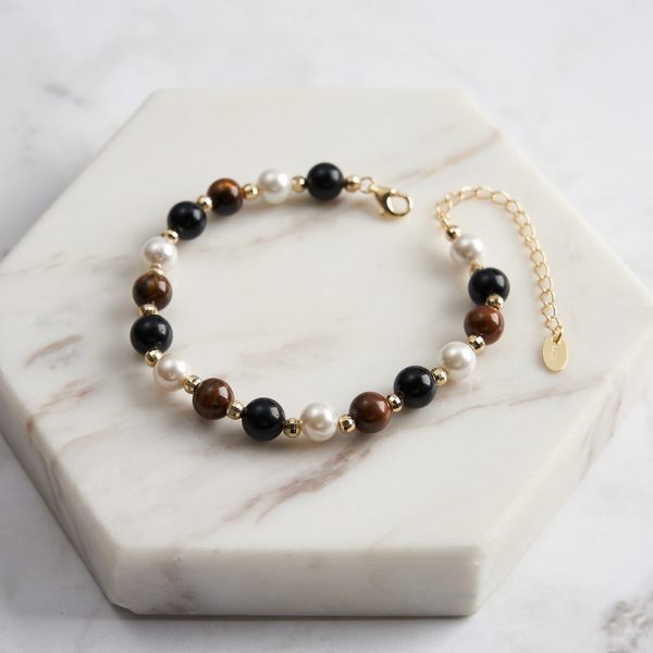 Pearl Natural Stone Bead Bracelet For Discount