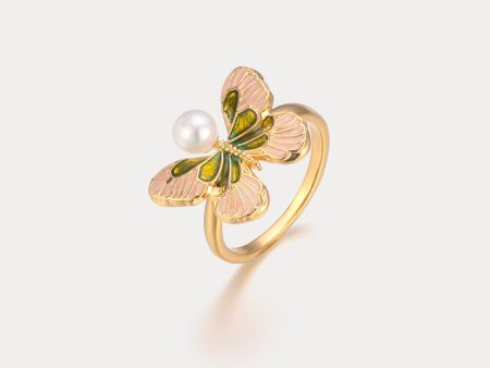 Butterfly Enamel Ring For Cheap