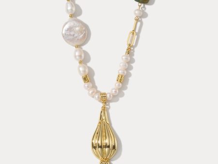 Baroque Daisy Bud Pearl Necklace on Sale