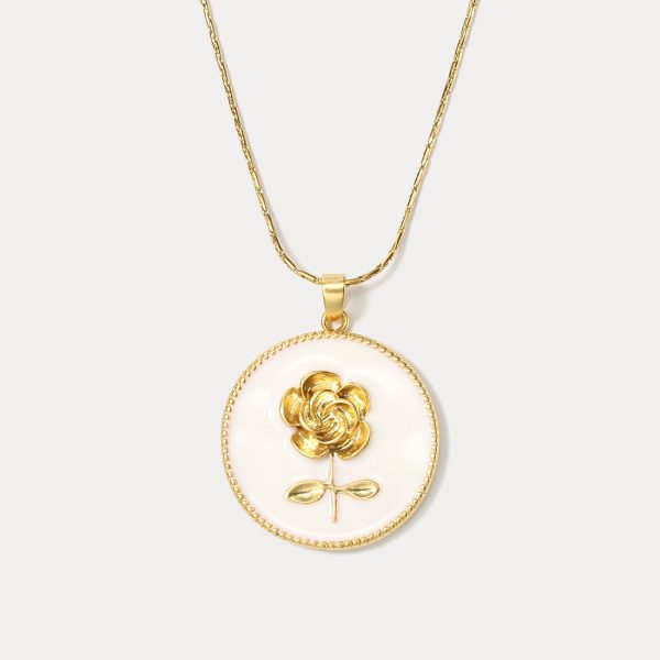 Vintage Rose Necklace For Cheap