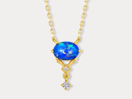 Blue Opal Necklace Discount