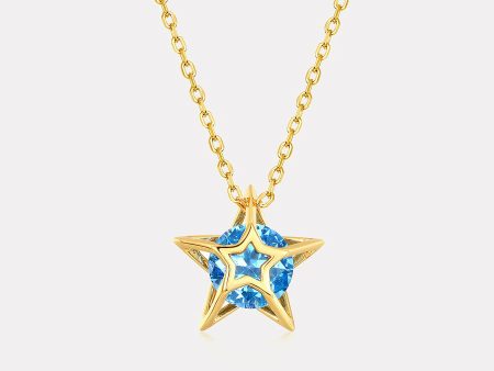 Blue Spinel Pentagram Necklace Supply