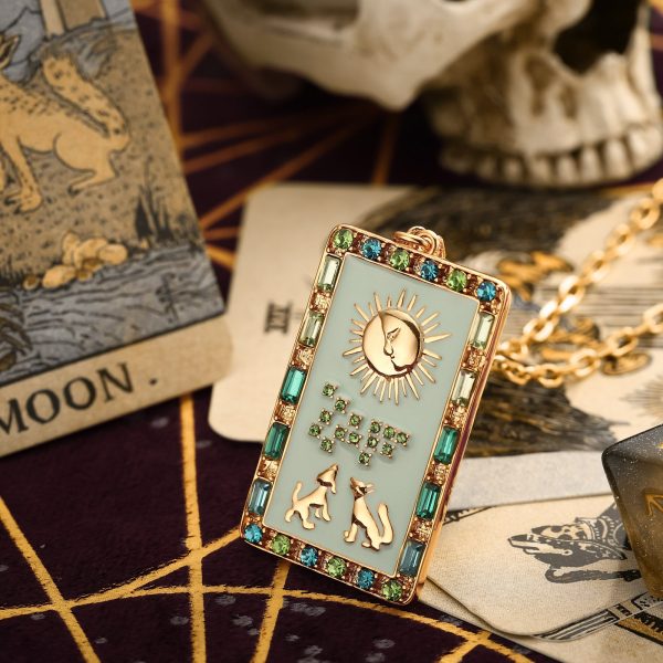 The Moon Tarot Necklace Cheap