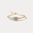 Diamond Heart Evil Eye Bracelet Discount