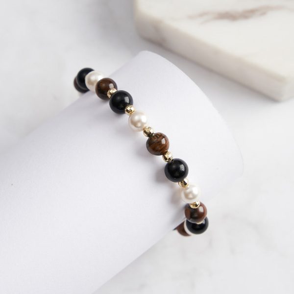 Pearl Natural Stone Bead Bracelet For Discount