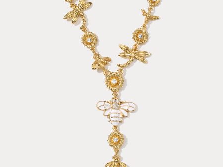 Bee & Dragonfly Diamond Necklace Sale