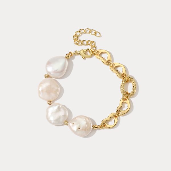 Pearl Hollow Chain Bracelet For Discount