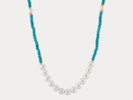 Turquoise  Pearl Necklace Discount