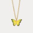 Yellow Butterfly Necklace Sale