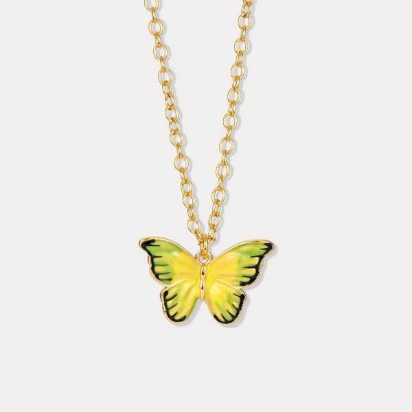 Yellow Butterfly Necklace Sale