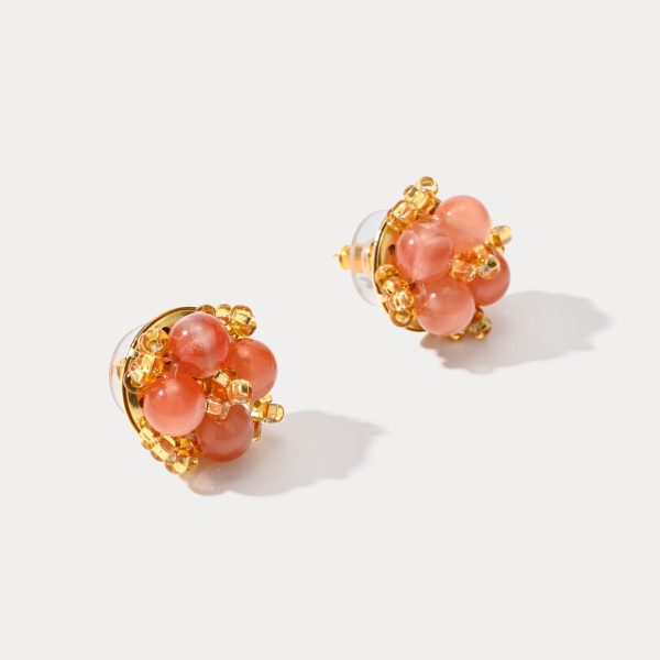 Vintage Agate Stud Earrings Discount