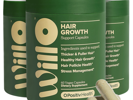 WILLO Hair Growth Support Capsules - 3 Bottle Subscription Hot on Sale