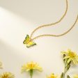 Yellow Butterfly Necklace Sale