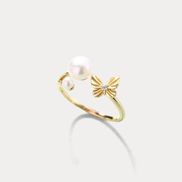 Dream Catching Butterfly Pearl Ring For Sale