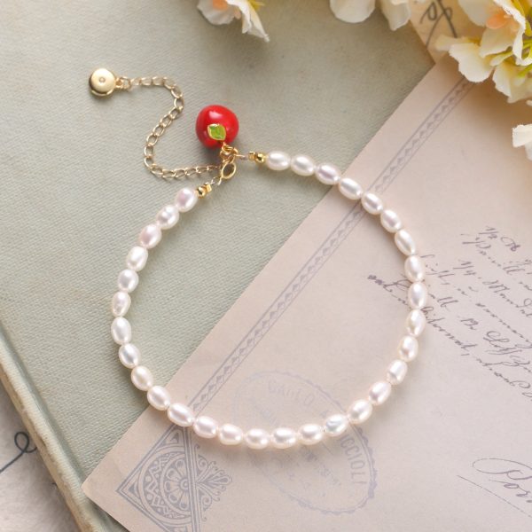 Apple Pearl Bracelet Online Sale