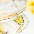 Yellow Butterfly Necklace Sale