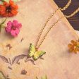 Yellow Butterfly Necklace Sale