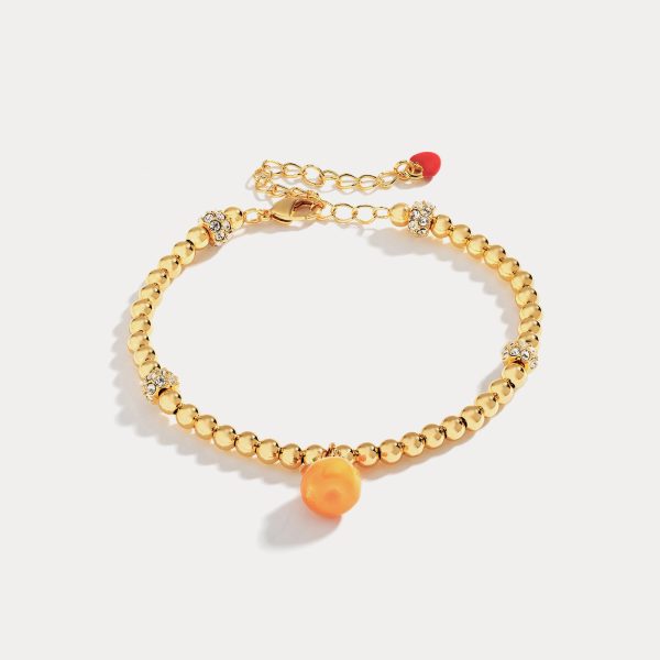 Orange Enamel Bracelet Fashion