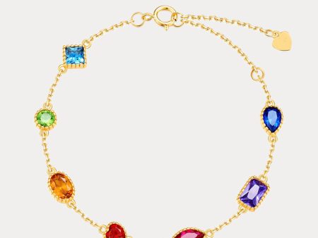 Rainbow Gem Bracelet Fashion