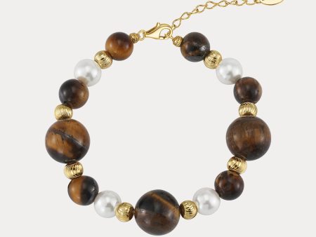 Tiger Eye Pearl Bracelet Fashion