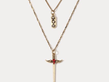 Angel Wings Sword Necklace Cheap