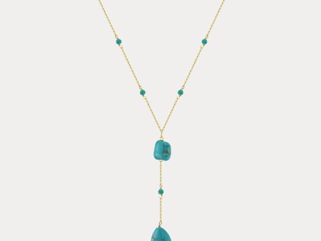 Turquoise Cascade Y Necklace For Discount