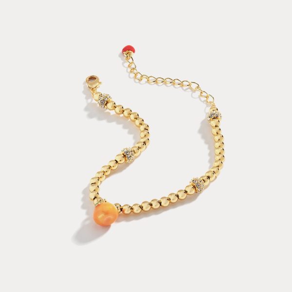 Orange Enamel Bracelet Fashion