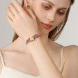 Lavender Butterfly Bracelet with Pink Crystal Discount